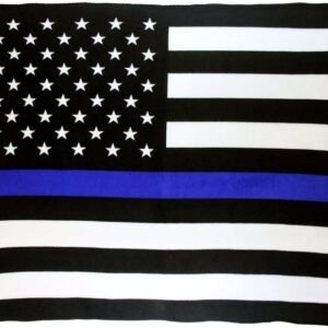 AES Wholesale (12) USA Thin Blue Line 50x60 Polar Fleece Blanket Throw Plush