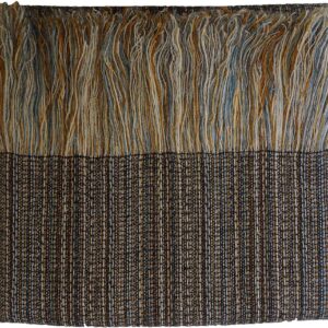 Alpaca and Wool Deckchair Throw Blanket, Black Accent
