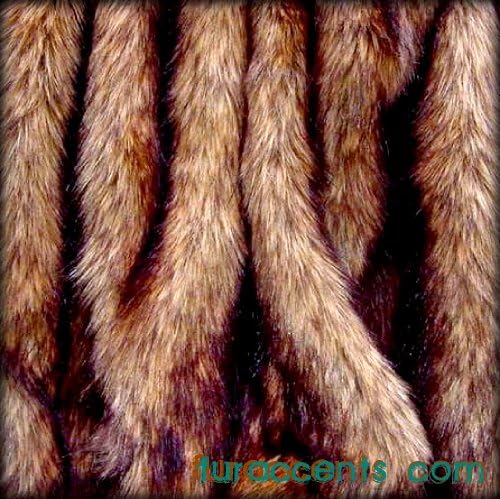 Fur Accetns Premium Faux Fur Throw Blanket/Light Brown Coyote Fur /50" X 60" / Other Sizes, Colors Available/New