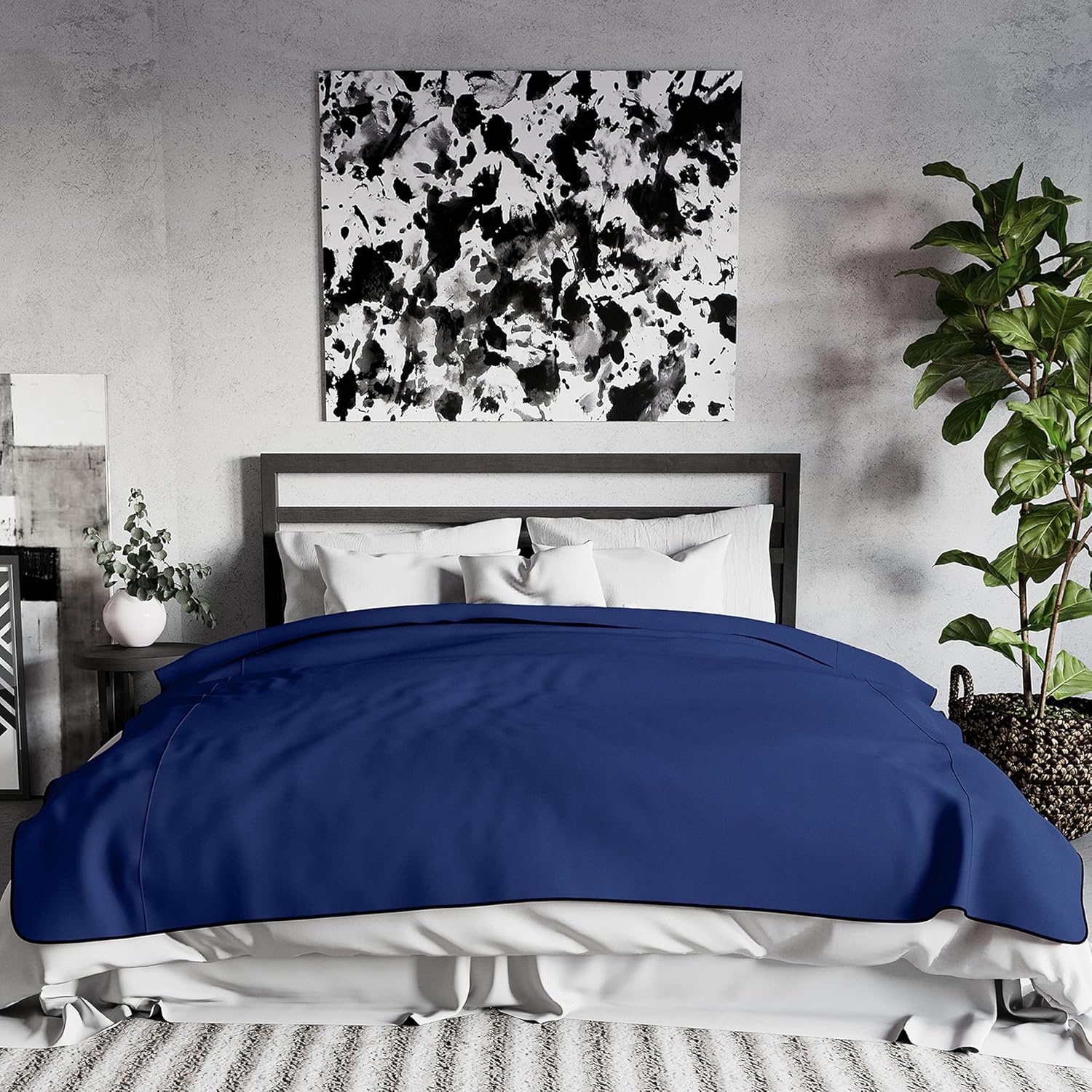 Liberator Fascinator Throw - Moisture-Proof Sensual Blanket, King Size, Microvelvet Indigo