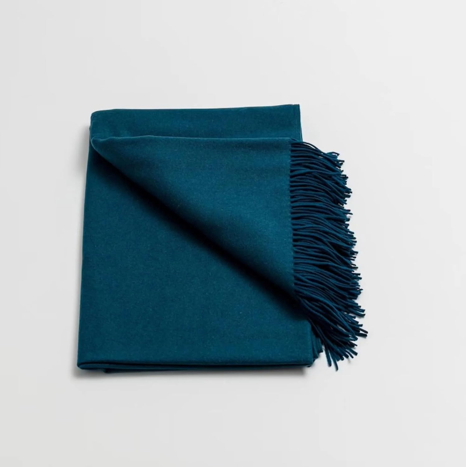 Lincove Pure Cashmere-Merino Wool Blanket - Warm & Soft Throw Blanket - 74"x55" Comfortable and Cozy Throw Blankets for Couch, Sofa, or Chair - Lightweight and Classic Throws - Teal